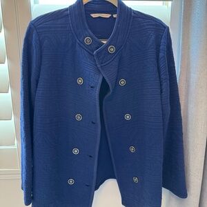 Issac Mizrahi Blue Quilted Jacket (gently worn)